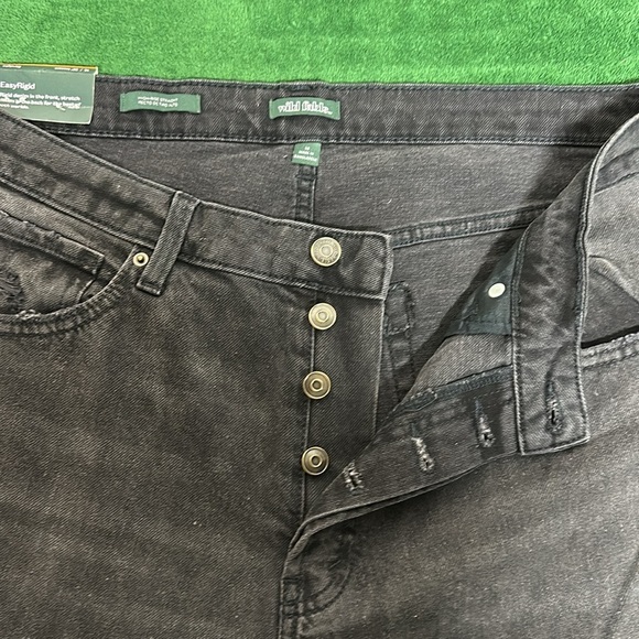 NWT Wild Fable High Rise Straight Leg Button Down Black Wash Jeans Sz16 - Picture 2 of 11